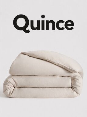 Quince King Size European Linen Duvet Cover In Color Sand Brand New W/tags $174